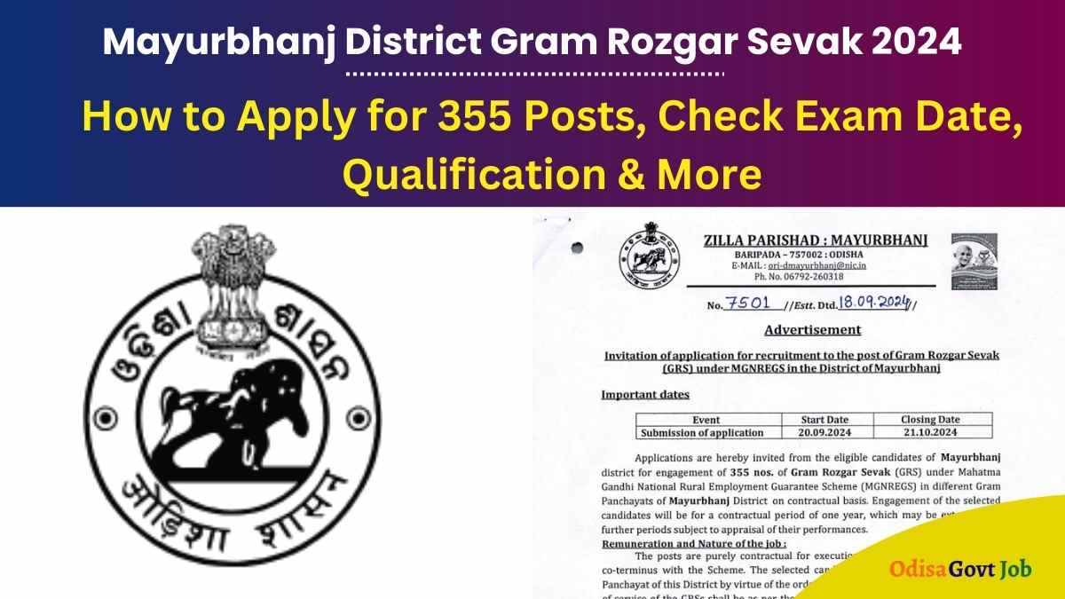 Mayurbhanj District Gram Rozgar Sevak 2024