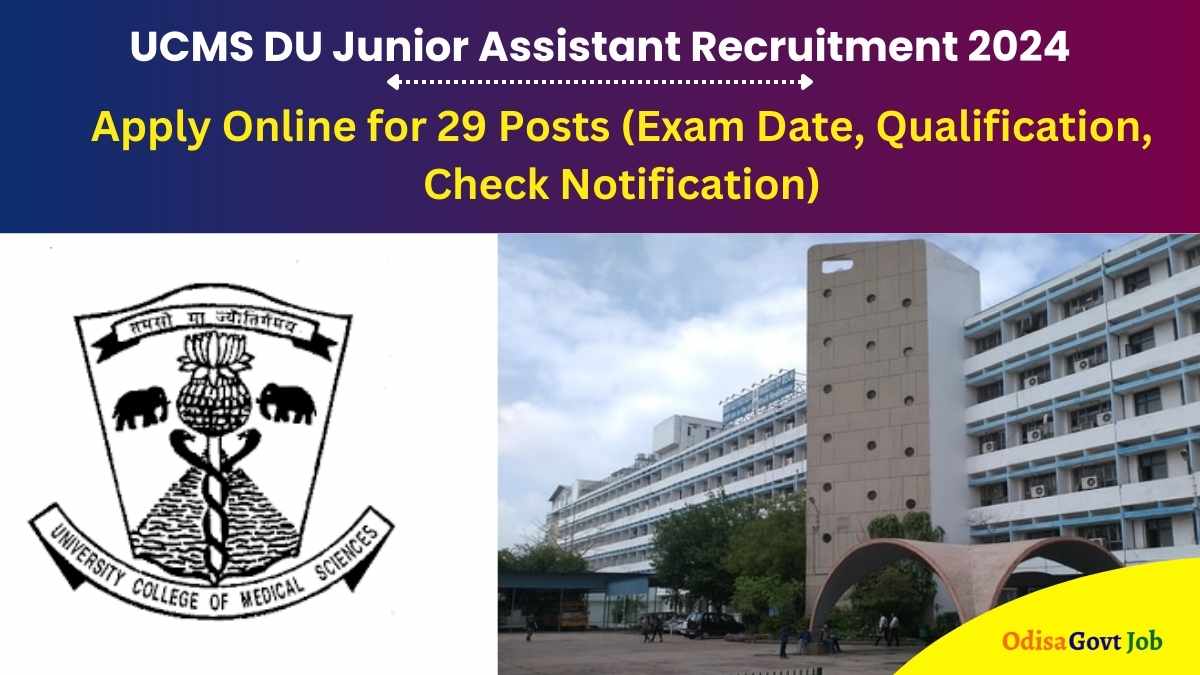 UCMS DU Junior Assistant Recruitment 2024