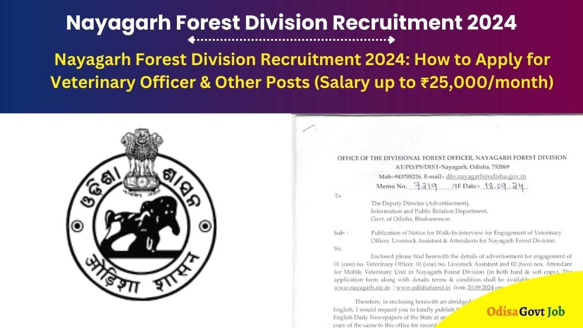 Nayagarh Forest Division Recruitment 2024